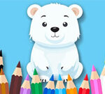 Carte de colorat: Urs polar